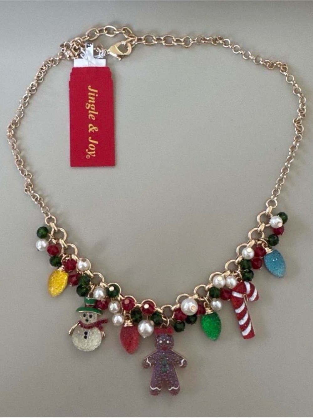 Holiday charm necklace